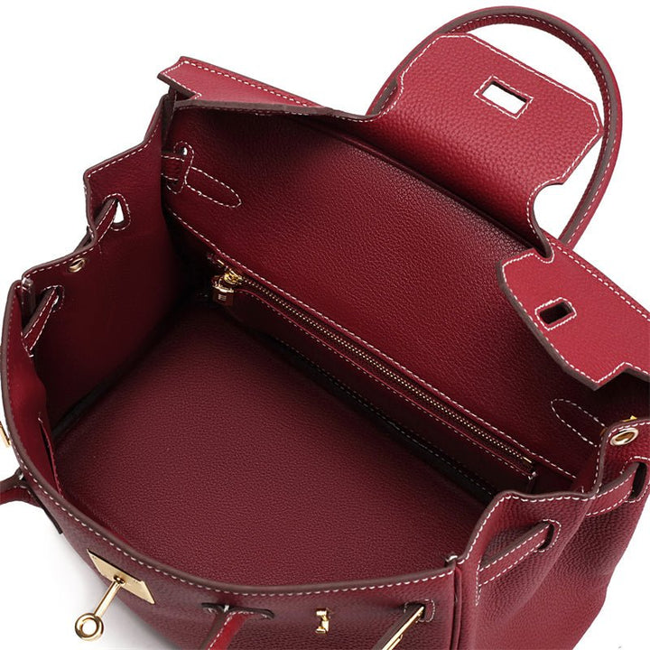 Organized genuine leather everyday carry, elegant women's luxury bag.