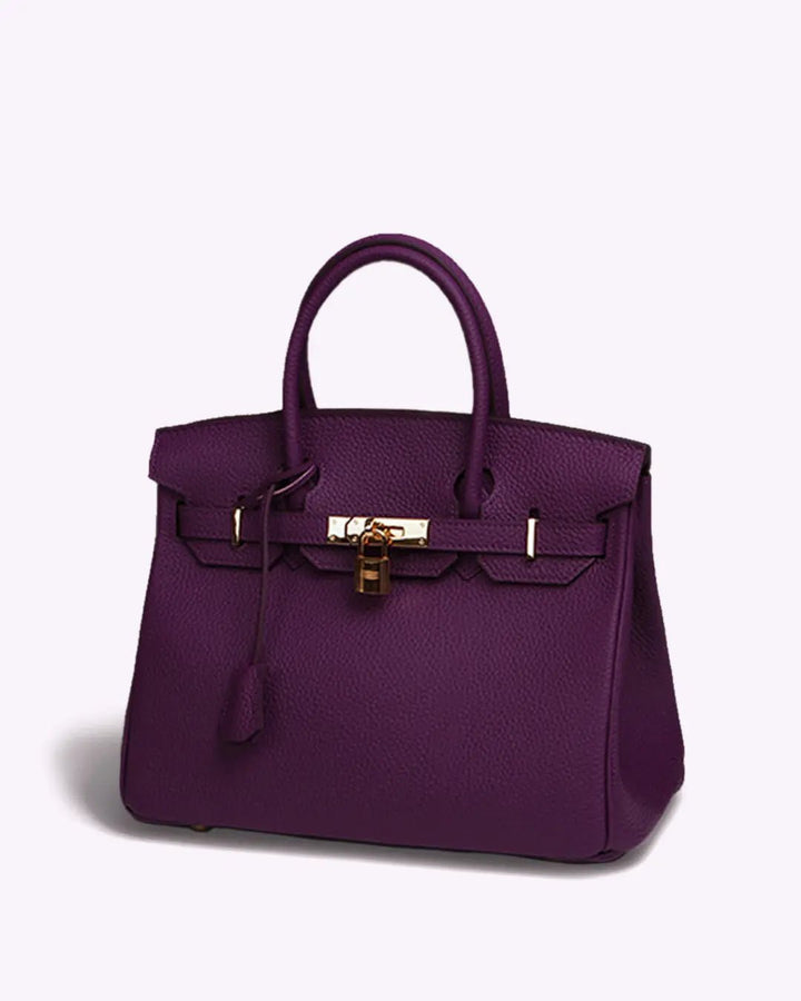 Luxury genuine leather handbag, sophisticated classic style for women.