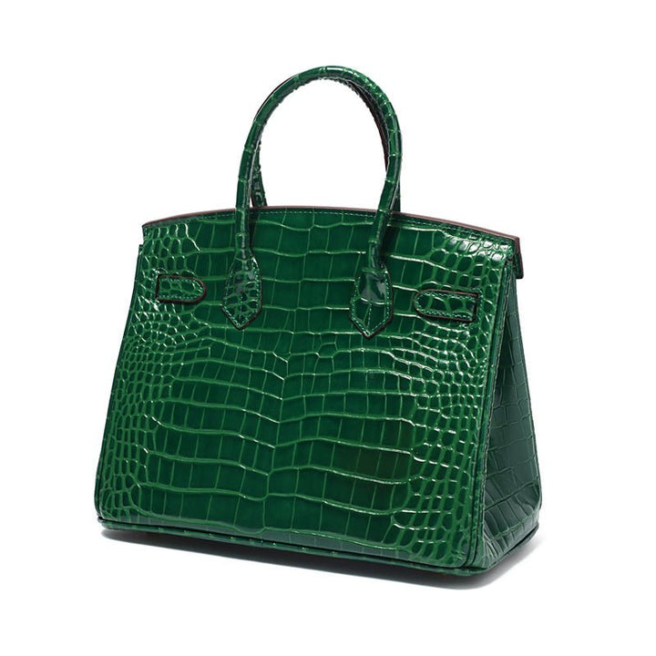 Luxury genuine leather handbag, a sophisticated classic everyday bag.
