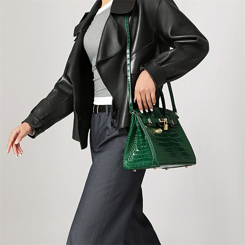 Classic genuine leather shoulder bag, a chic luxury accessory.