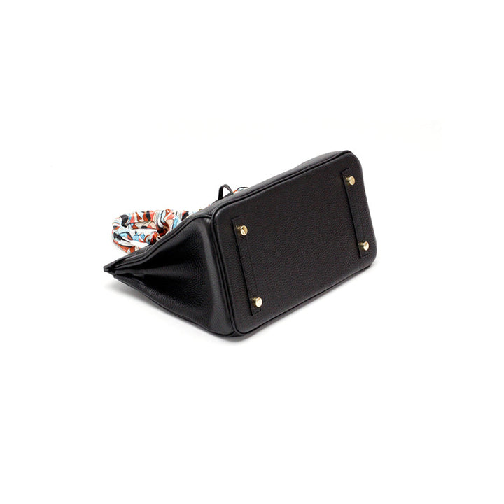 Soft genuine leather luxury handbag, elegant classic style for women's daily.