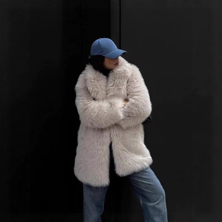 Off-white luxury women's winter jacket, providing ultimate warmth, comfort, and elegant fashion.