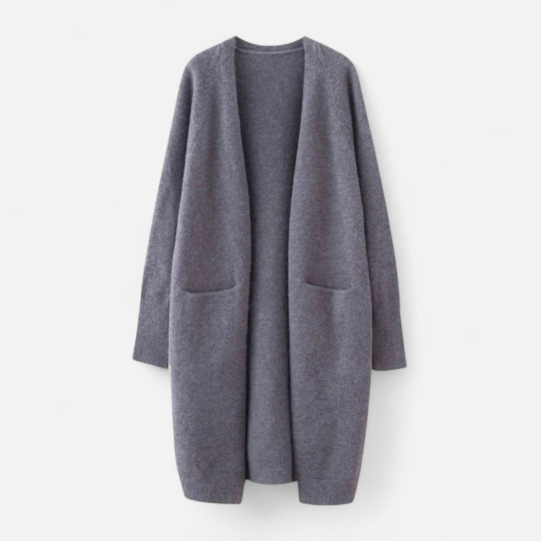Versatile women's open-front long cardigan, ideal for everyday casual wear & elegant layering.