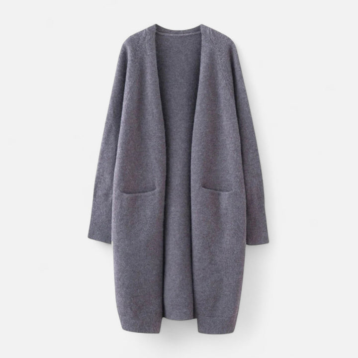 Versatile women's open-front long cardigan, ideal for everyday casual wear & elegant layering.