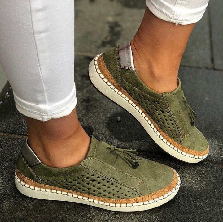 Lightweight women's comfort sandals, slip-on orthopaedic footwear with strong arch support for walking.