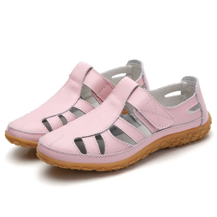 Women wearing orthopedic comfort sandals, showing stylish support & all-day balance.