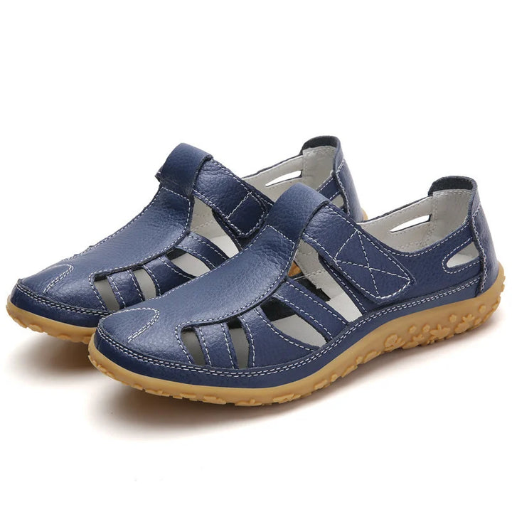 Durable women's walking sandals, orthopedic design for comfort, balance & foot pain relief.