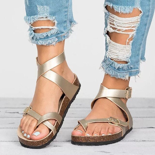Stylish women's comfort sandals with orthopedic arch support & cushioned footbed. Great for daily wear & summer fashion.