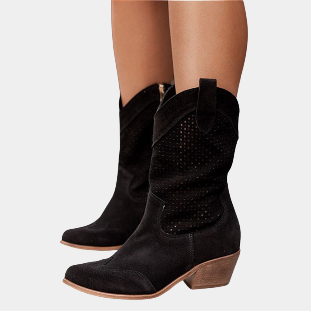 Comfortable women's orthopedic cowboy boots, perfect for western fashion with arch support.