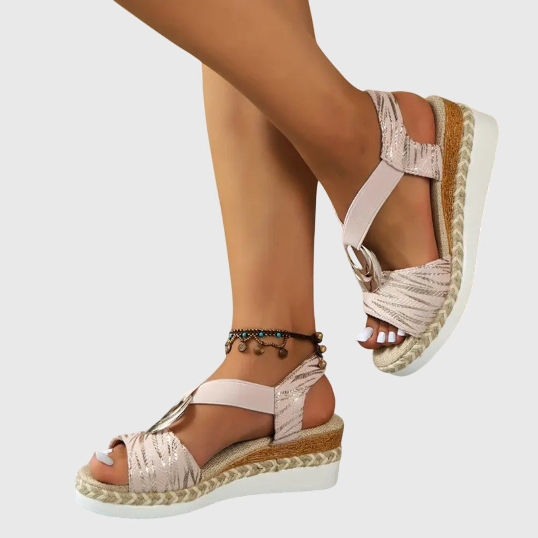 Women's orthopedic open-toe platform sandals, arch support for ultimate summer comfort.