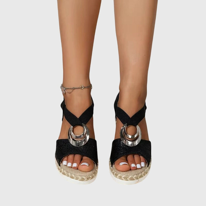 Stylish women's orthopedic open-toe platform sandals, offering exceptional arch support and comfort.