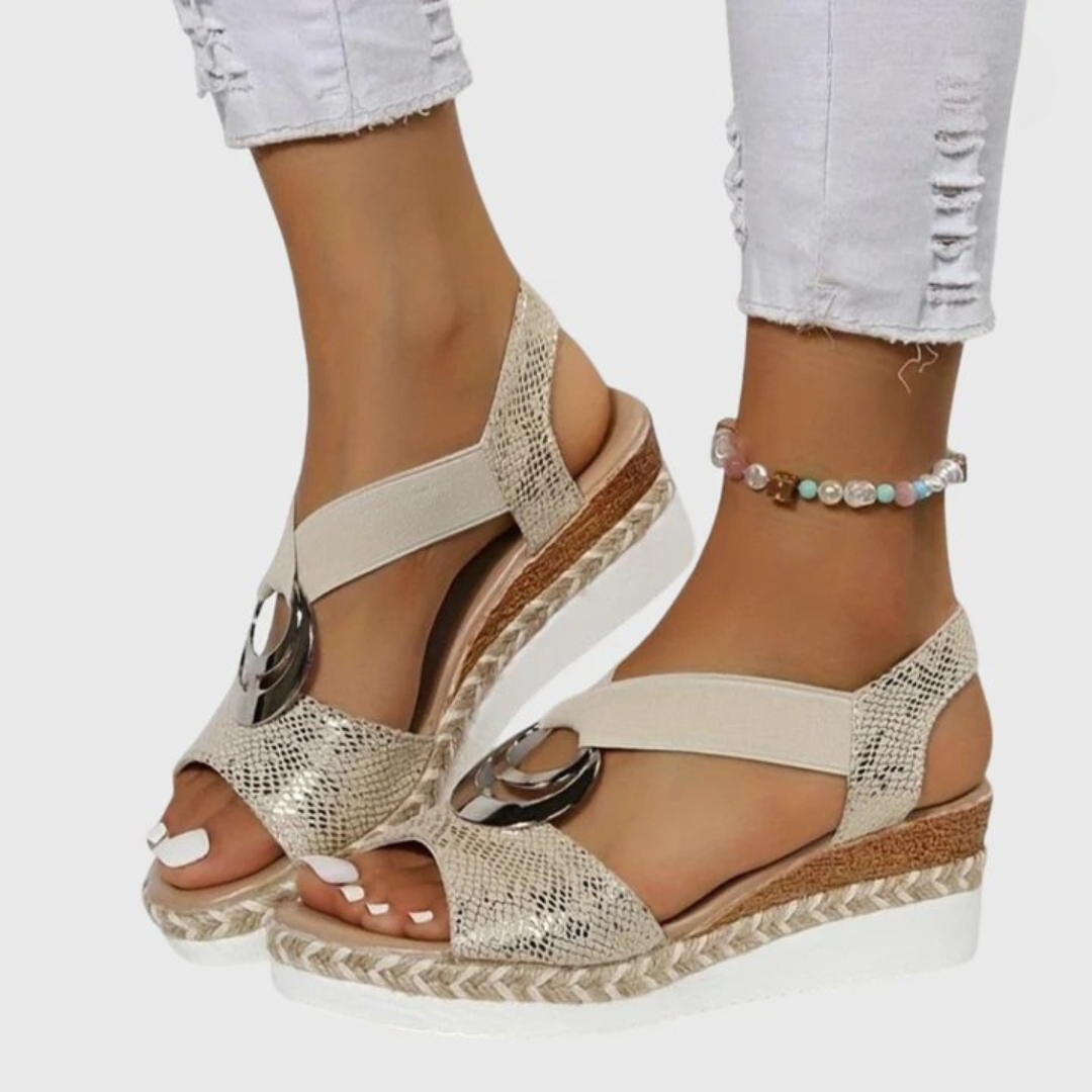 Health-focused women's orthopedic open-toe sandals, ultimate arch support, adjustable for custom comfort.