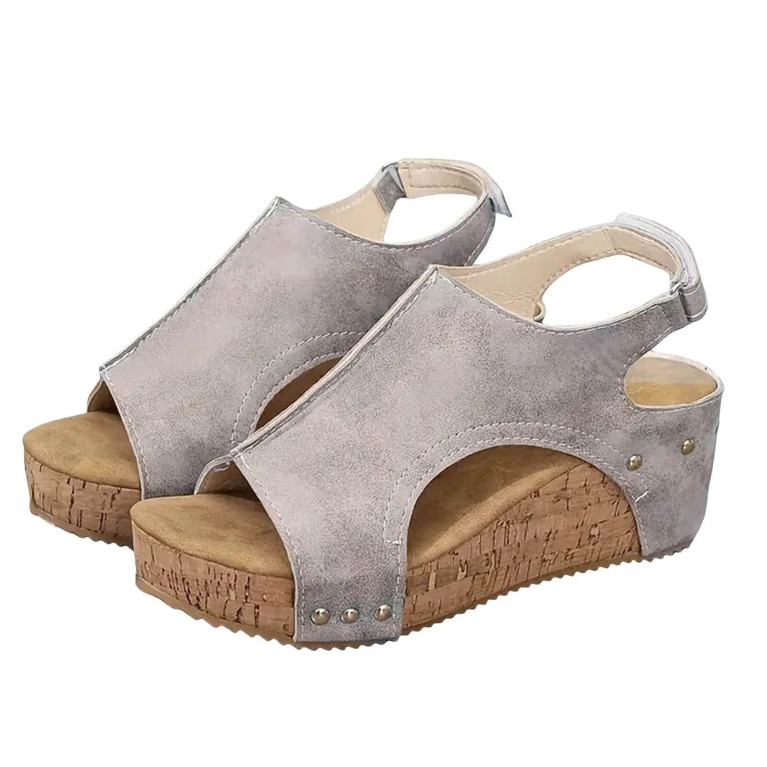 Comfortable orthopedic platform wedge sandals for women, offering foot health & chic summer style.
