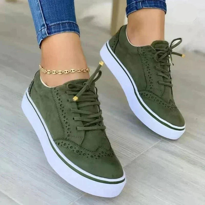 Stylish women's platform orthopedic sneakers with arch support, perfect for casual fashion & foot pain relief.