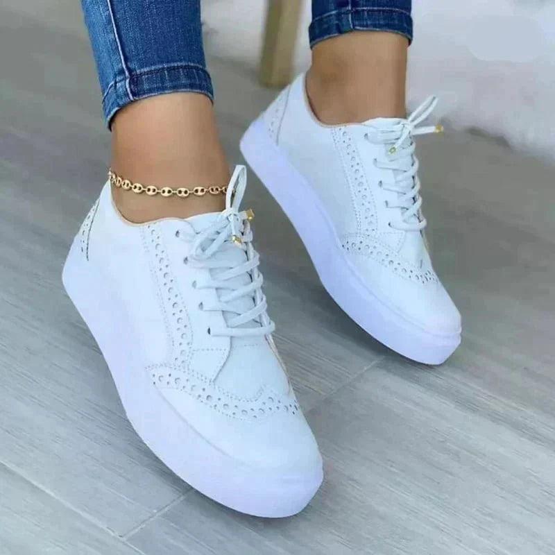 Comfortable women's orthopedic platform sneakers, designed with arch support for daily wear & foot pain relief.