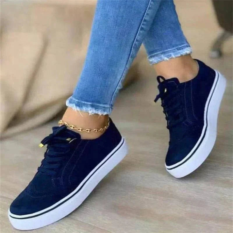 Trendy women's platform sneakers offering superior orthopedic comfort, arch support, great for walking & daily wear.