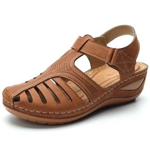 Ultimate comfort women's orthopedic Roman sandals. Adjustable, lightweight, & supportive for all-day wear.