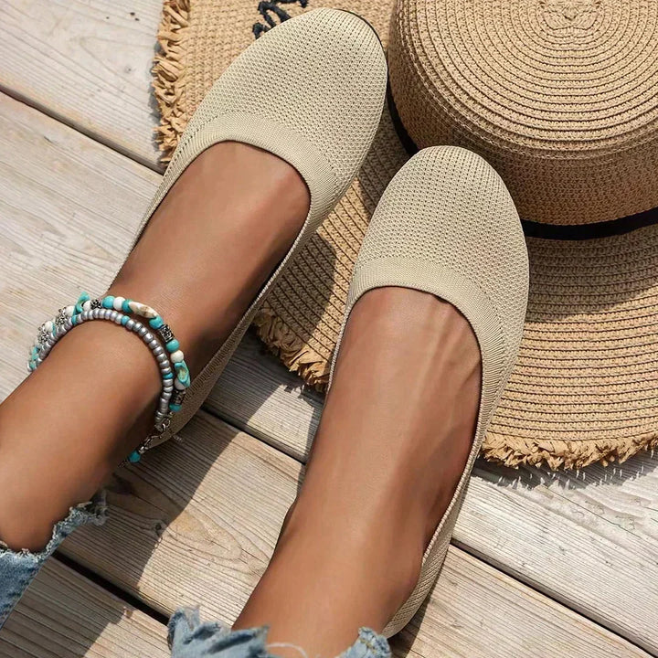 Modern women's comfort shoes, slip-on design with essential orthopedic support.