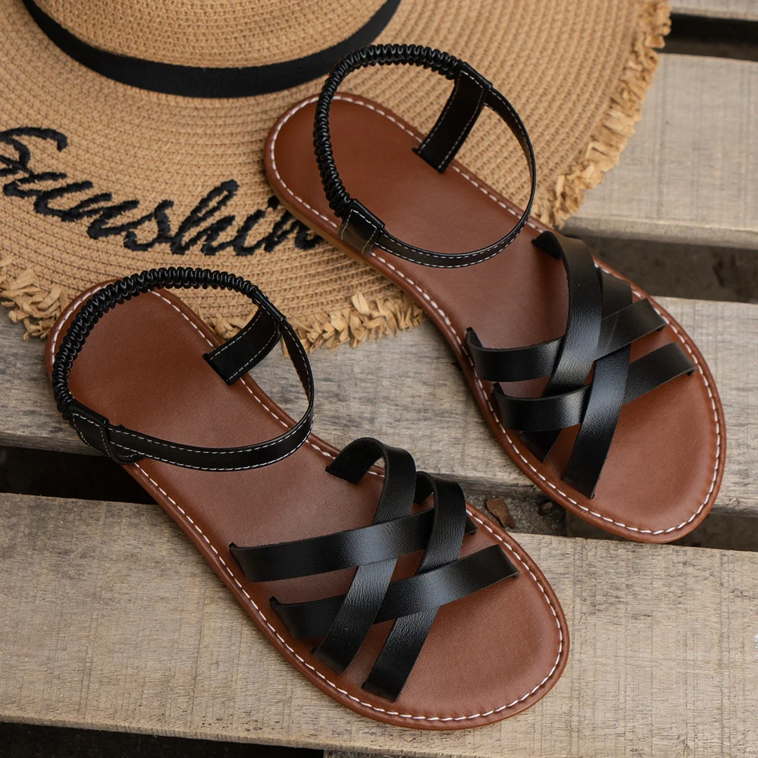 Stylish women's spring comfort sandals, orthopedic, with arch support & adjustable straps for daily wear.