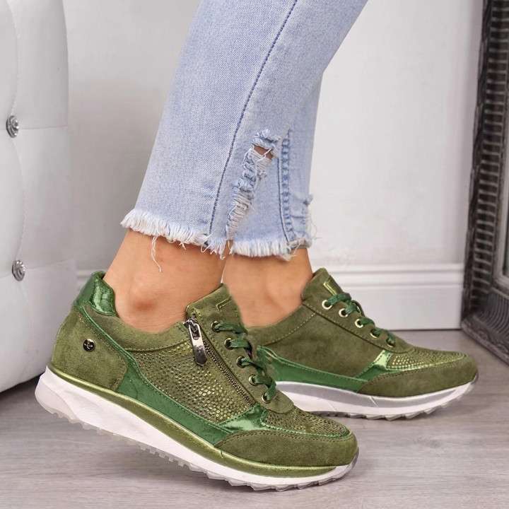 New women's activewear sneakers with advanced orthopedic support & cushioning for fitness enthusiasts.
