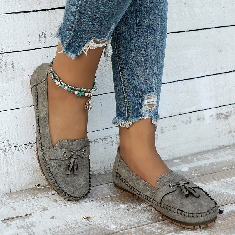 Women's orthopedic footwear: tassel loafers designed for foot health, comfort & stylish daily wear.
