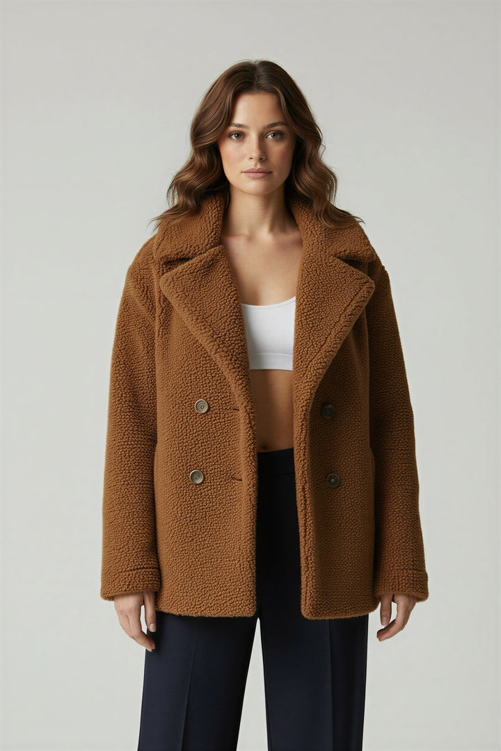 Cozy women's winter jacket, perfect for cold weather everyday wear.