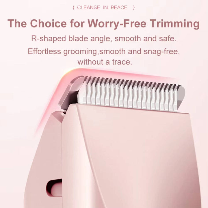 Achieve smooth skin with this women's painless dual head bikini trimmer and body shaver. Cordless & waterproof.