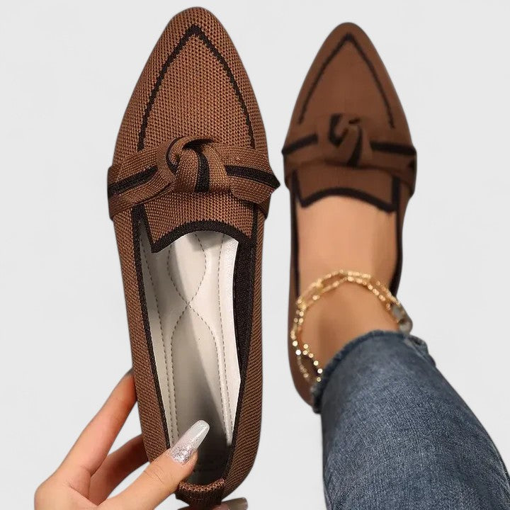 Dressy pointed toe women's flats with orthopedic arch support, perfect for elegant fashion & all-day comfort.