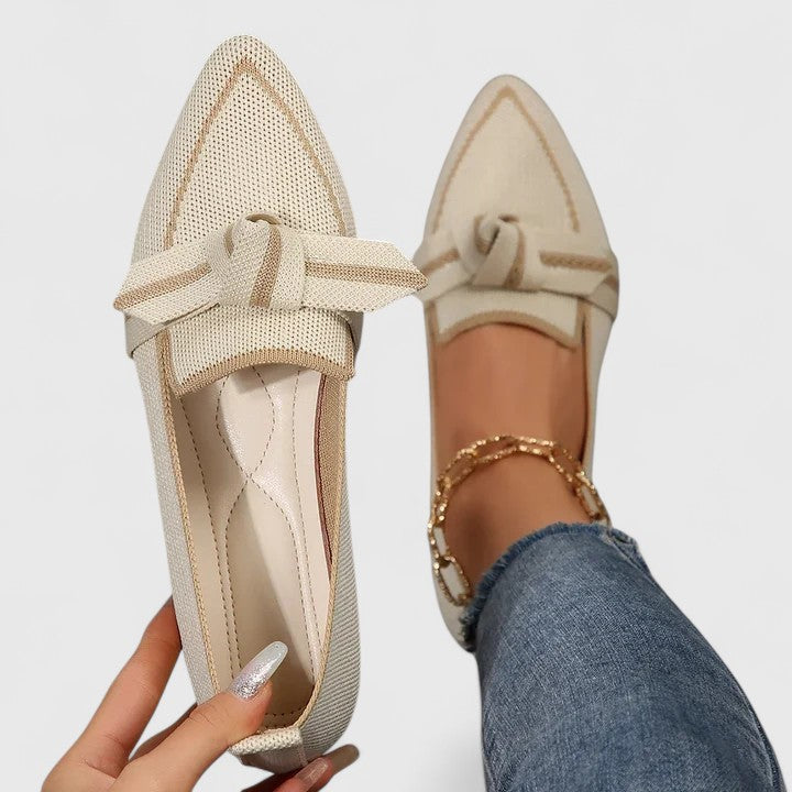 Women's fashionable pointed toe slip-on flats, orthopedic design for arch support, comfort & timeless style.