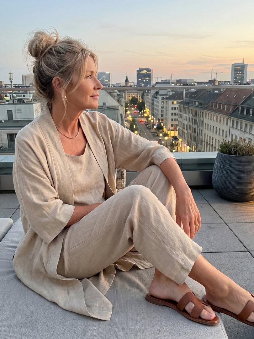 Women's fashionable three-piece pant set, perfect for a relaxed fit and versatile wear.