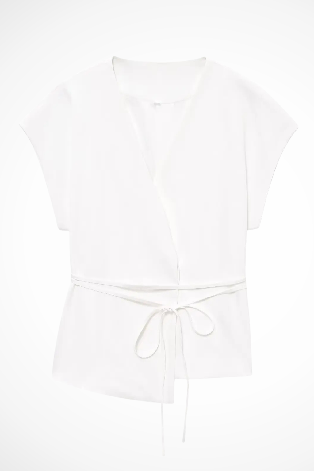 Women's fashion suit for spring/summer. Sleeveless wrap top, belt, & breathable wide leg trousers.