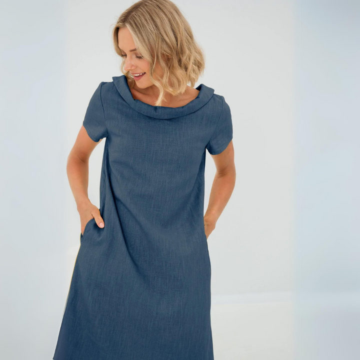 Lightweight flowy linen summer dress for women, providing effortless style and comfort.