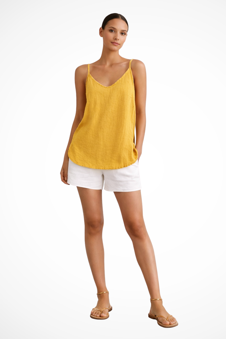 Breezy women's spaghetti strap tank top. Lightweight & comfortable, essential for warm spring & summer days & casual wear.