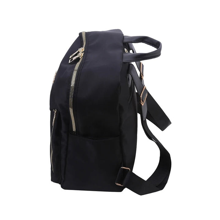 Versatile women's PU leather travel backpack styled as a school bag, offering both fashion and function.