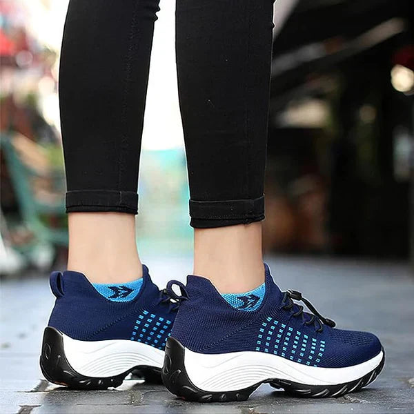 Orthopedic women's shoes with cushioned heel for plantar fasciitis relief & all-day comfort.