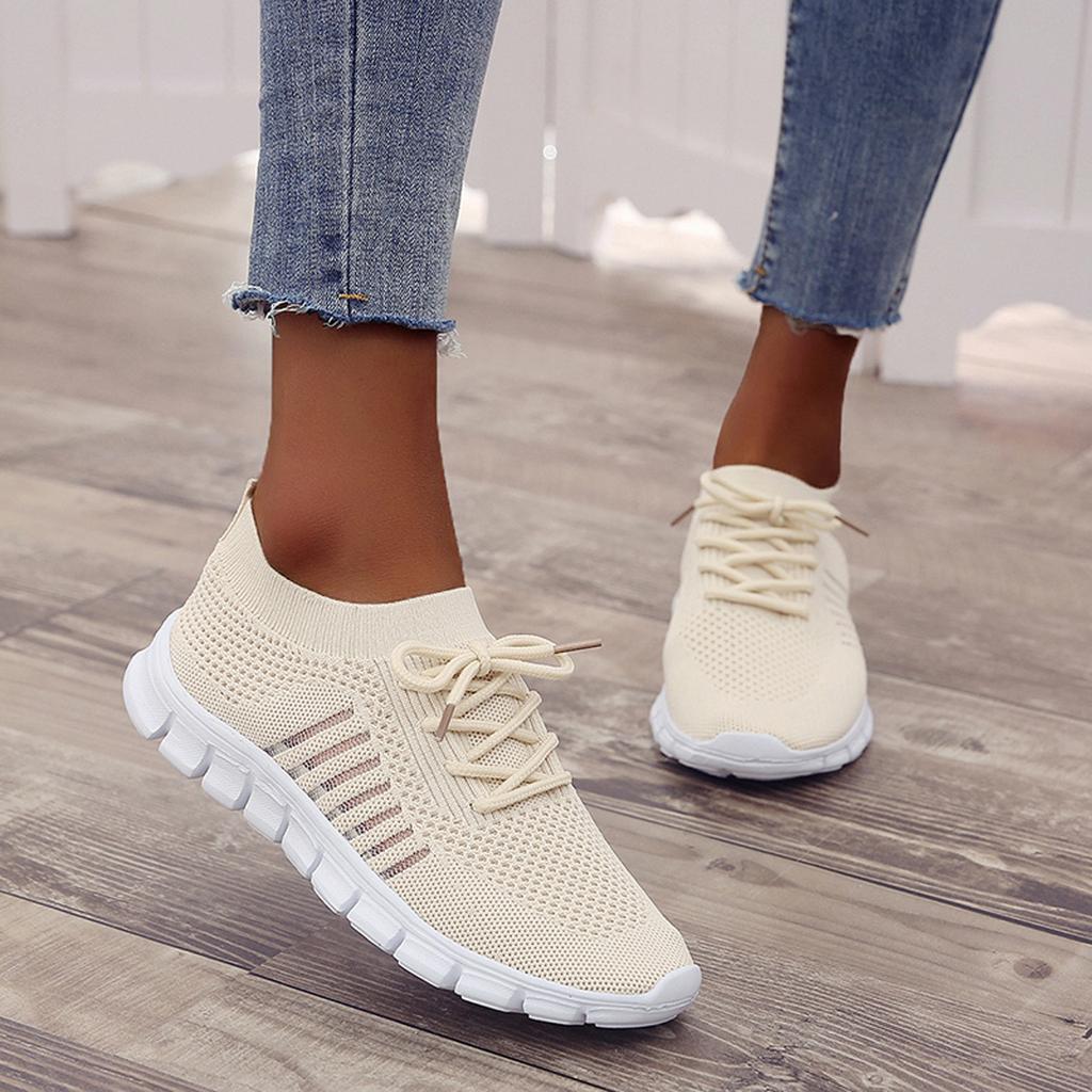 Lightweight women's comfort shoes, versatile for daily wear & casual outfits. Supportive athletic casual sneakers.