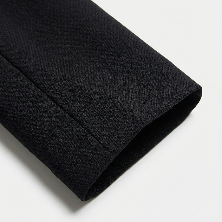 Chic women's blazer midi dress, long sleeve, tailored, ideal for formal, cocktail, or office wear.