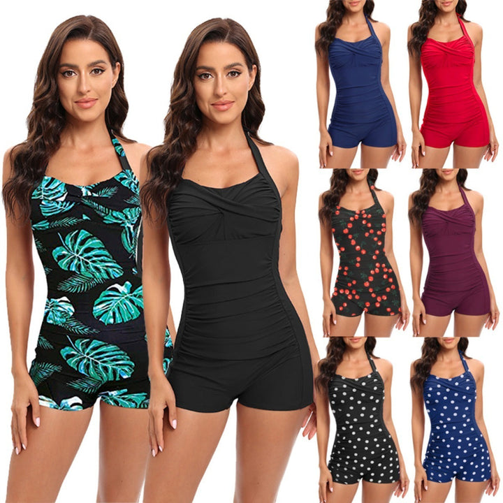 Women's tummy control slimming one-piece swimsuit, perfect for beachwear and poolside fun.