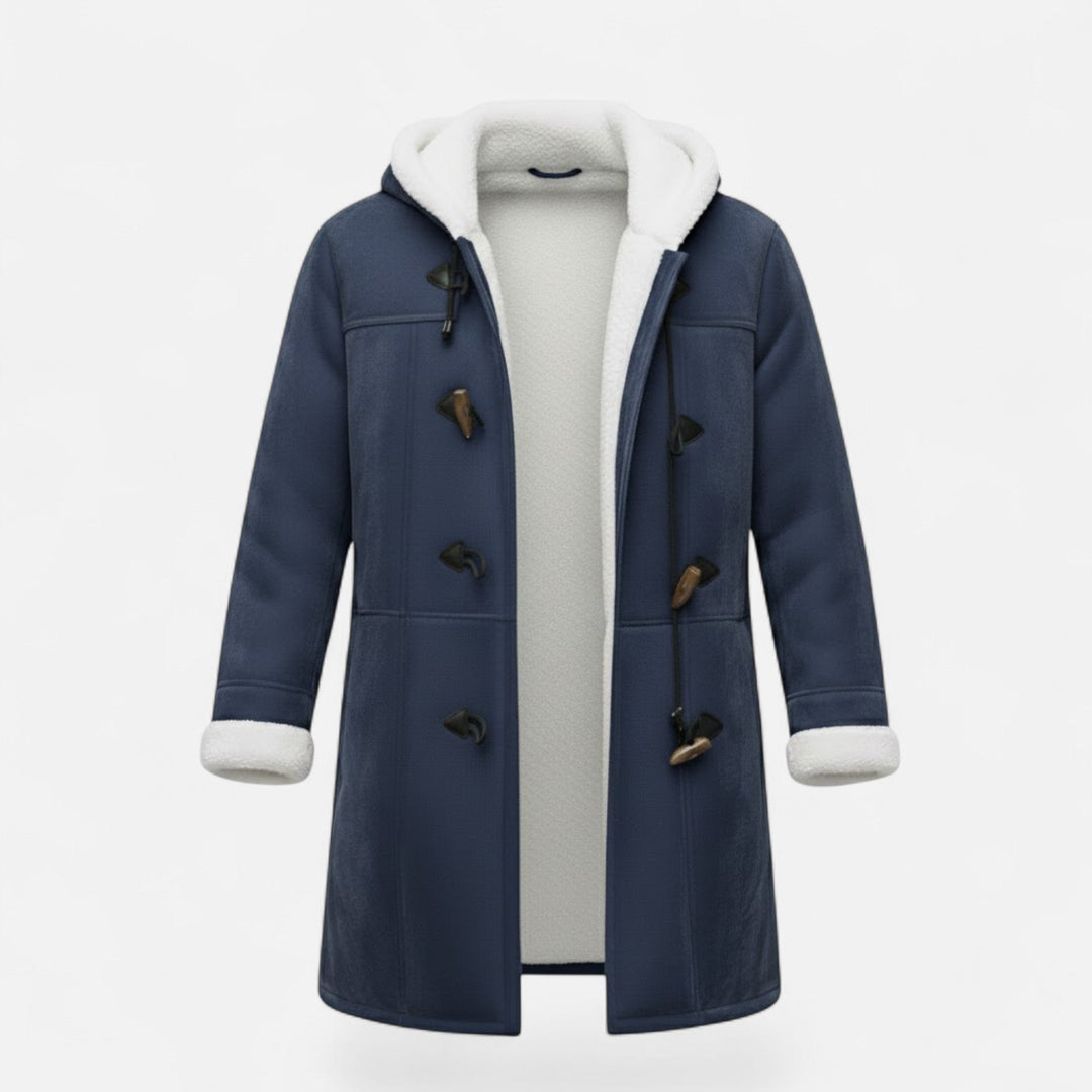 Cozy hooded women's winter coat. Button-front design, providing ultimate warmth and style.