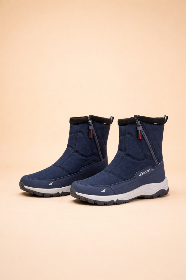 Cozy women's waterproof winter boots with side zip, perfect for staying warm and comfortable in snow.