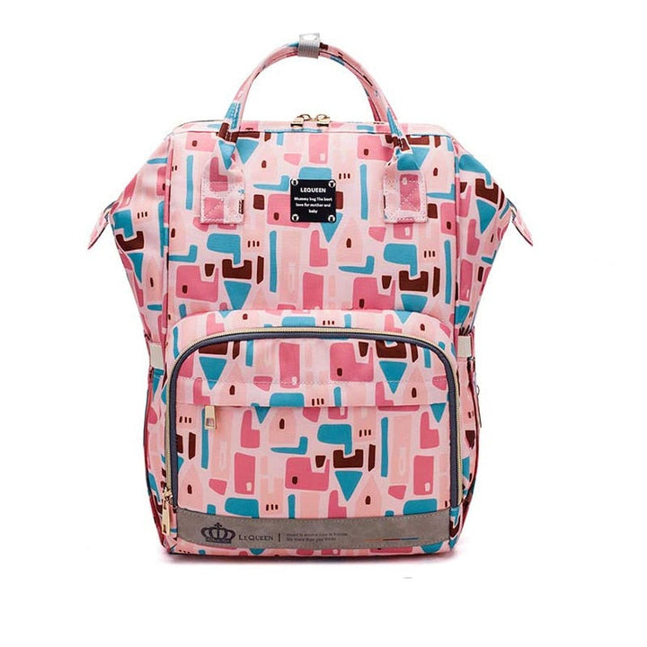 Women's waterproof diaper backpack, large capacity travel bag for baby essentials, multi-pocket.