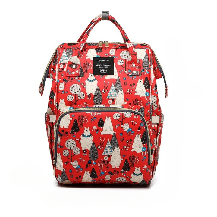 Practical multi-pocket waterproof baby backpack, large capacity nappy bag for all your baby essentials.