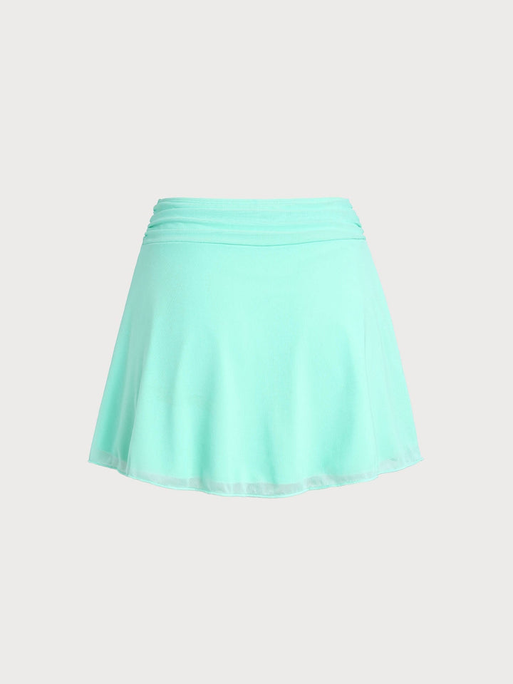Summer-ready off-white A-line cover-up skirt, flowy with charming star details.