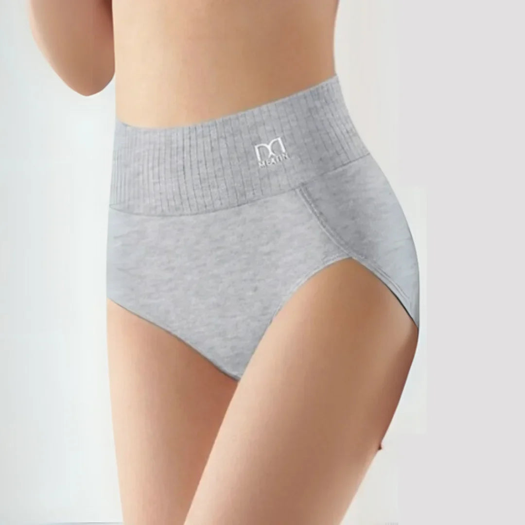 Multi-pack women's high-waisted briefs offering tummy control and a smooth, confident silhouette.