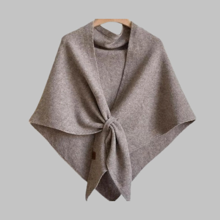 Trendy women's striped triangle shawl, a chic fashion accessory perfect for layering.