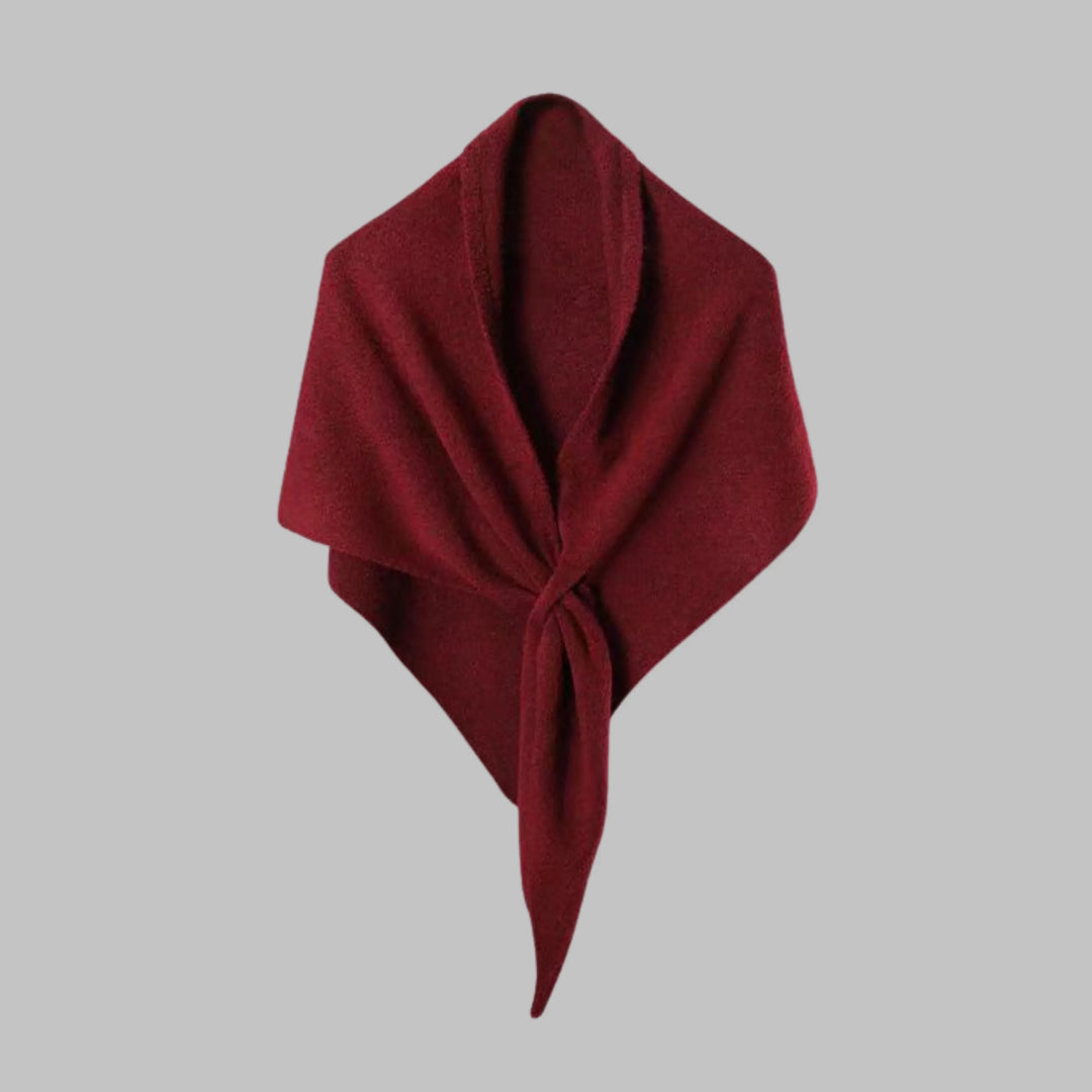 Women's accessory: elegant bold striped triangle shawl, perfect for versatile styling.