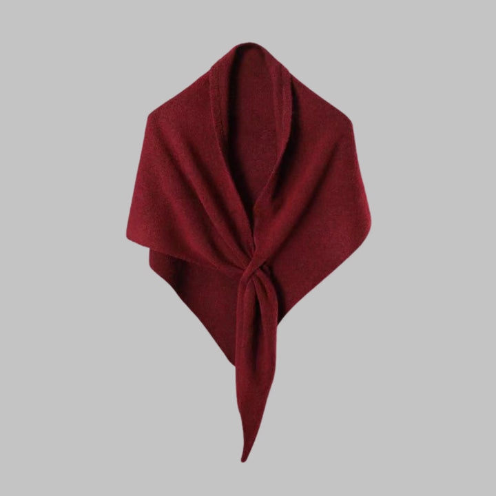 Women's accessory: elegant bold striped triangle shawl, perfect for versatile styling.