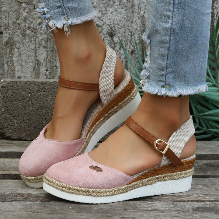 Women's chic orthopedic espadrille sandals with breathable material, lightweight design, and versatile style for comfort.