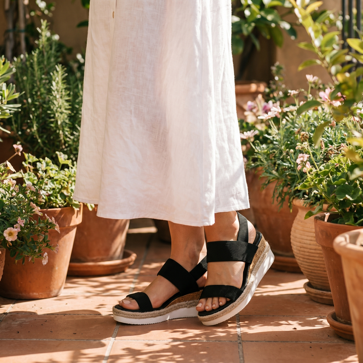 Orthopaedic arch support wedge sandals for women, perfect comfortable summer footwear.