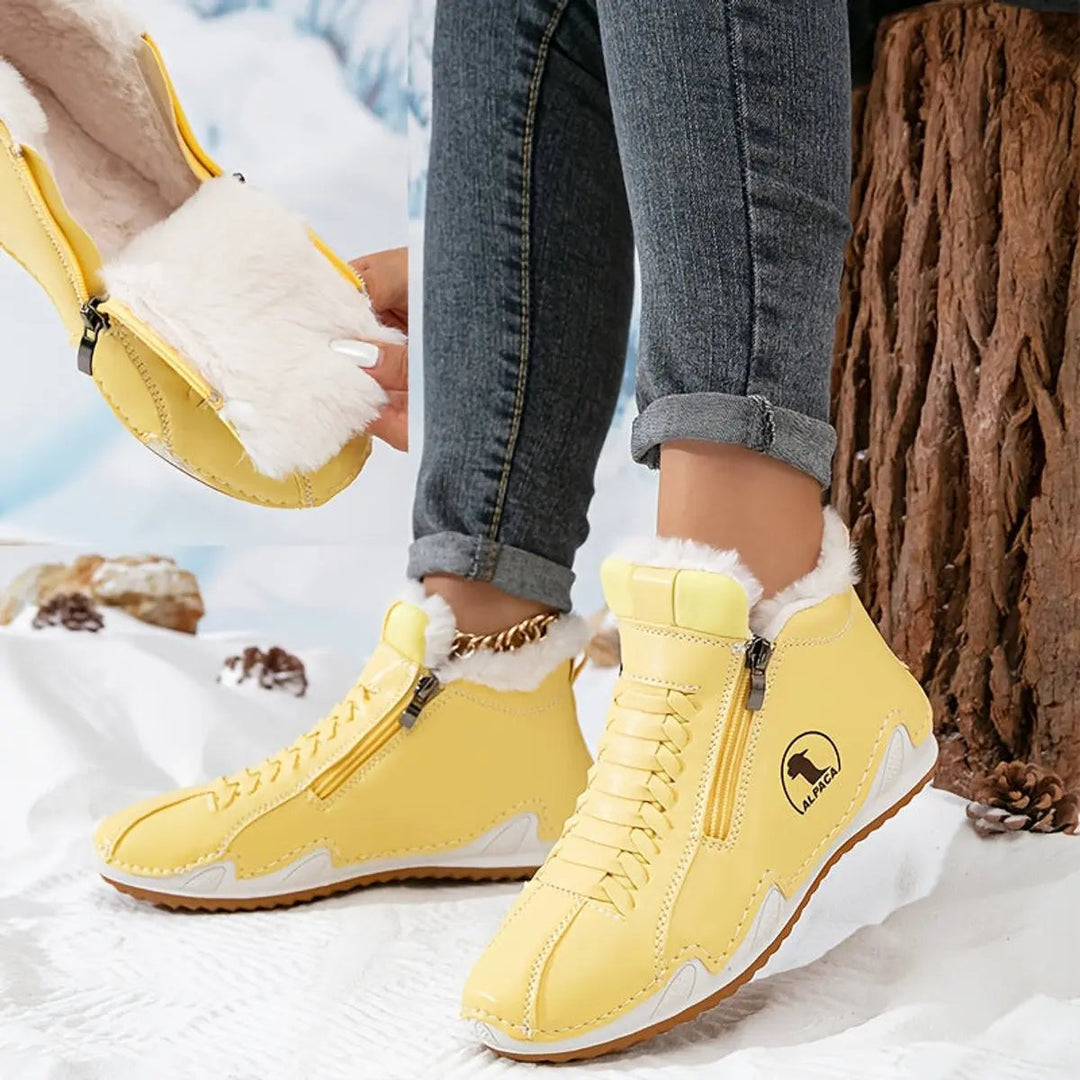 Cozy women's winter ankle boots, faux-fur lined, warm and snow-friendly for ultimate comfort.